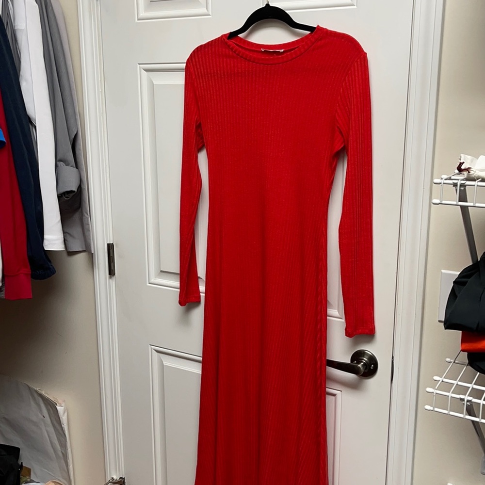 Zara Midaxi ribbed dress
